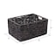Hastings Home Set of 2 Hastings Home Rectangle Handmade Wicker Baskets made of Water Hyacinth, Seagrass Bins 705881BJY - alternate 2